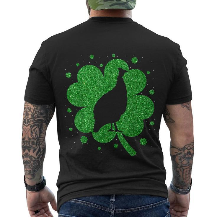 Irish Shamrock Leaf Guinea Fowl Bird St Patricks Day Men's T-shirt Back Print