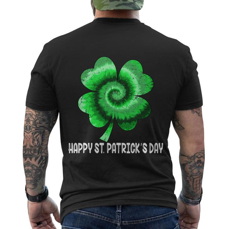 Irish Shamrock Tie Dye Happy St Patricks Day Go Lucky Gift Men's Crewneck Short Sleeve Back Print T-shirt