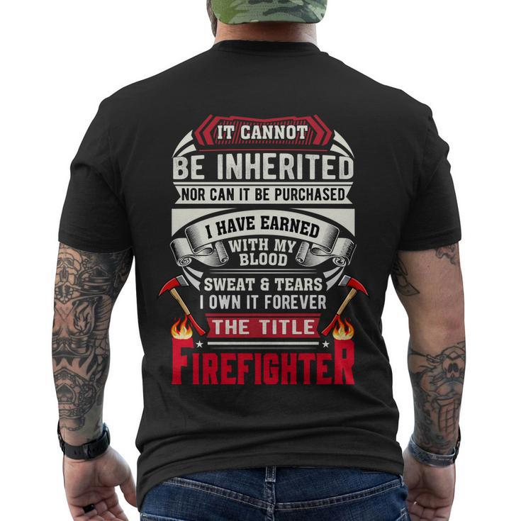 It Cannot Be Inherited Nor Can It Be Purchased Men's Crewneck Short Sleeve Back Print T-shirt