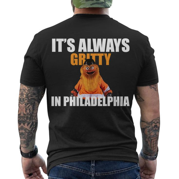 Its Always Gritty In Philadelphia Men's Crewneck Short Sleeve Back Print T-shirt