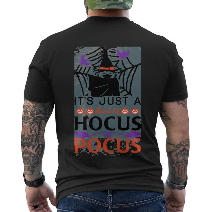 Its Just A Hocus Pocus Witch Halloween Quote Men's Crewneck Short Sleeve Back Print T-shirt