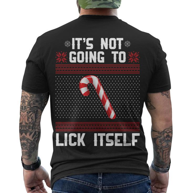 Its Not Going To Lick Itself Ugly Christmas Sweater Tshirt Men's Crewneck Short Sleeve Back Print T-shirt