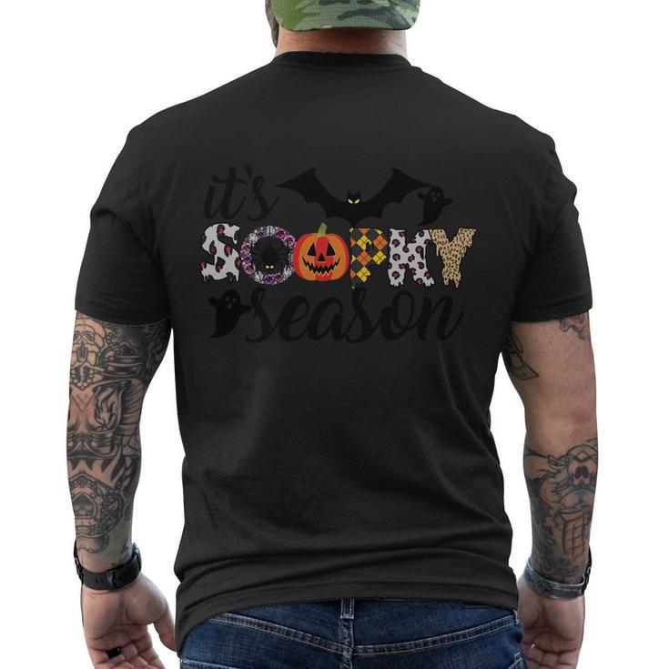 Its Spooky Season Bat Halloween Quote Men's Crewneck Short Sleeve Back Print T-shirt