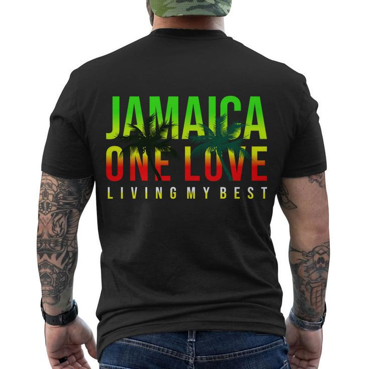 Jamaica One Love Tshirt Men's Crewneck Short Sleeve Back Print T-shirt