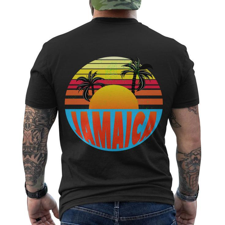 Jamaica Retro Circle Tshirt Men's Crewneck Short Sleeve Back Print T-shirt