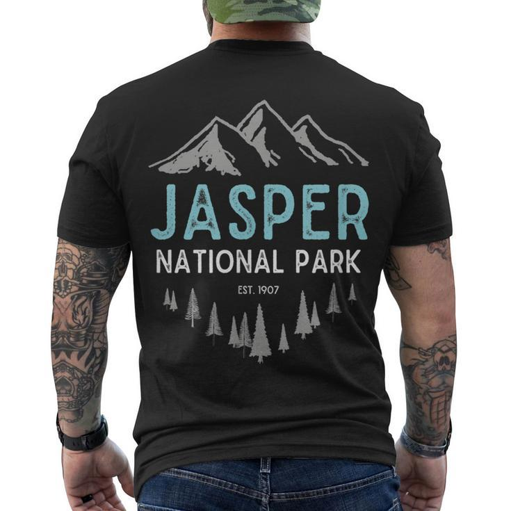 Jasper National Park Est 1907 Vintage Canadian Park Men's T-shirt Back Print