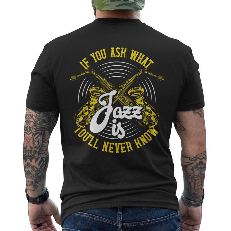 Jazz Player Men's Crewneck Short Sleeve Back Print T-shirt