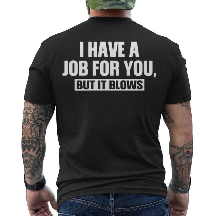 Job For You Men's Crewneck Short Sleeve Back Print T-shirt