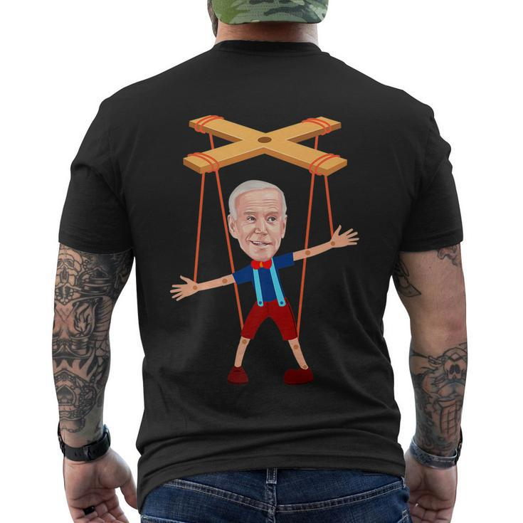 Joe Biden As A Puppet Premium Men's Crewneck Short Sleeve Back Print T-shirt