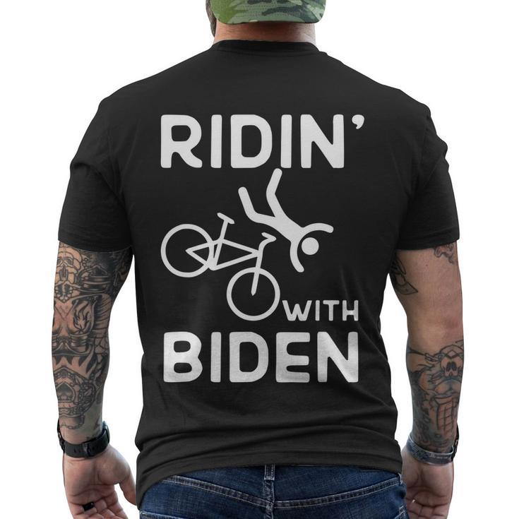 Joe Biden Falling With Biden Funny Ridin With Biden Men's Crewneck Short Sleeve Back Print T-shirt