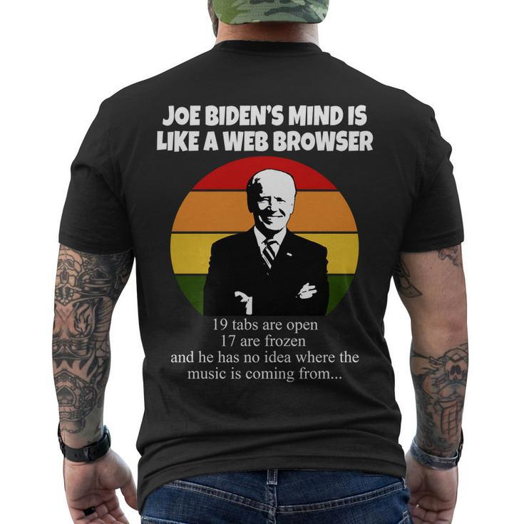 Joe Bidens Mind Is Like A Web Browser Tshirt Men's Crewneck Short Sleeve Back Print T-shirt