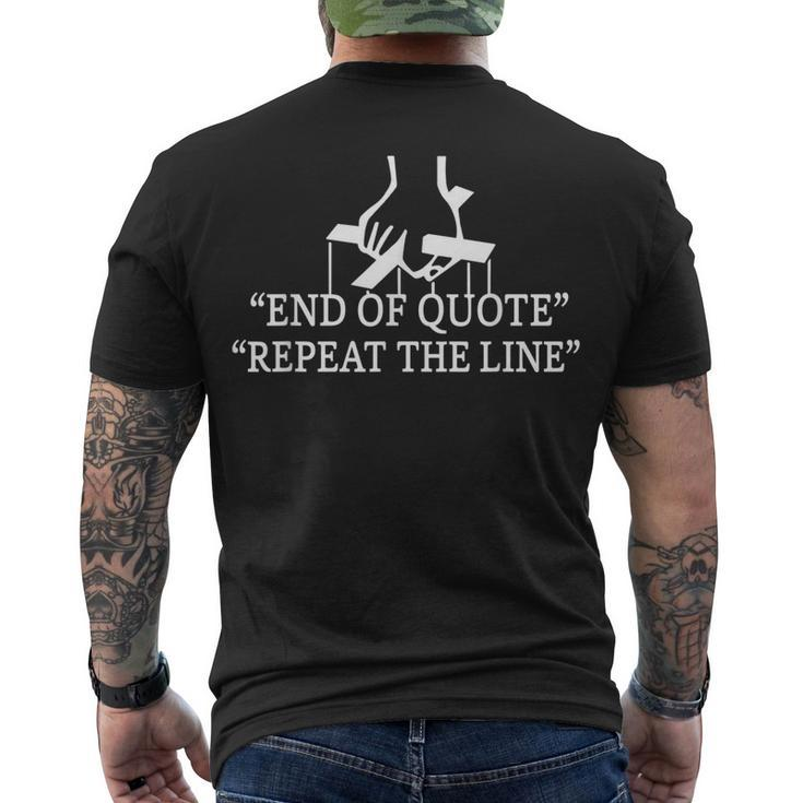 Joe End Of Quote Repeat The Line V3 Men's T-shirt Back Print