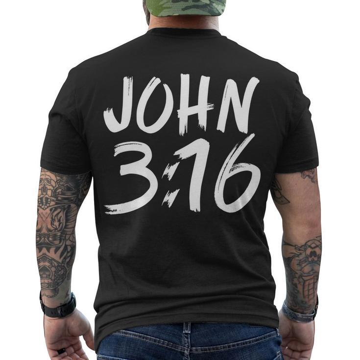 John 316 Tshirt Men's Crewneck Short Sleeve Back Print T-shirt