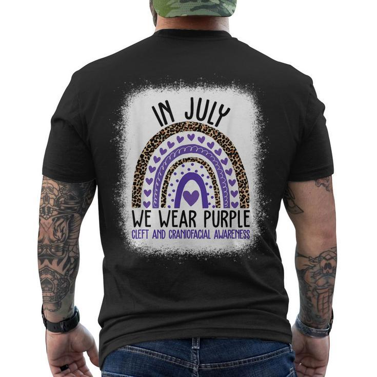 In July We Wear Purple Cool Cleft And Craniofacial Awareness Men's T-shirt Back Print