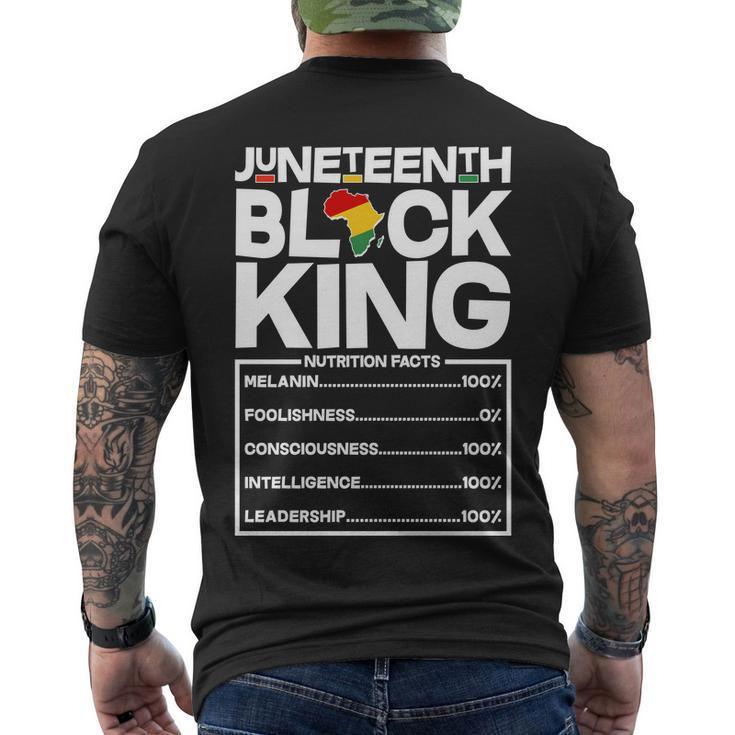 Juneteenth Black King Nutrition Facts Tshirt Men's Crewneck Short Sleeve Back Print T-shirt