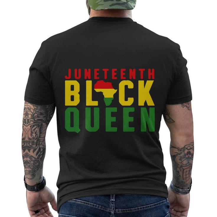 Juneteenth Black Queen Men's Crewneck Short Sleeve Back Print T-shirt