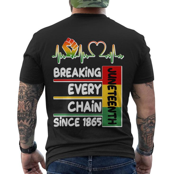 Juneteenth Breaking Every Chain Since  Men's Crewneck Short Sleeve Back Print T-shirt
