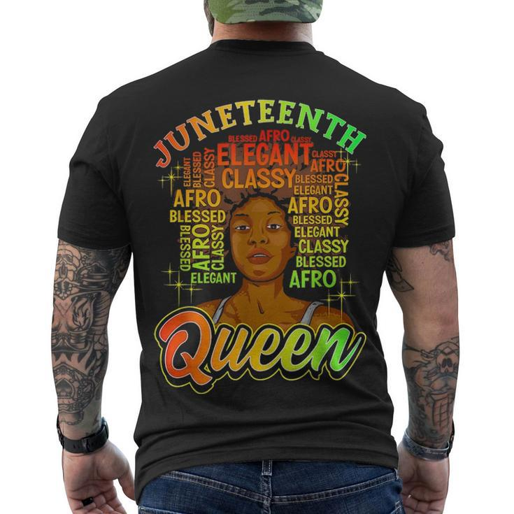 Juneteenth Juneteenth S Natural Afro Queen Men's T-shirt Back Print