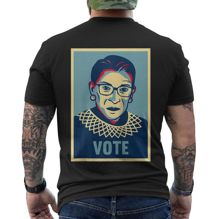 Jusice Ruth Bader Ginsburg Rbg Vote Voting Election Men's Crewneck Short Sleeve Back Print T-shirt