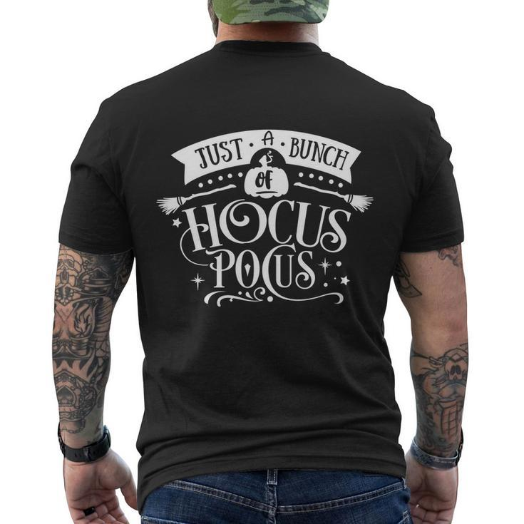 Just A Bunch Of Hocus Pocus Halloween Quote Men's Crewneck Short Sleeve Back Print T-shirt