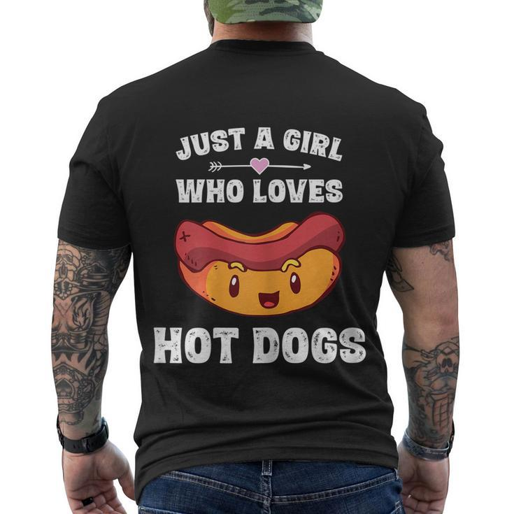 Just A Girl Who Loves Hot Dogs Hot Dog Men's T-shirt Back Print