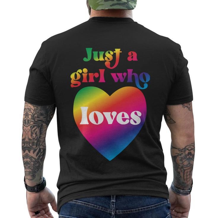 Just A Girl Who Loves Just A Girl Who Loves Men's T-shirt Back Print