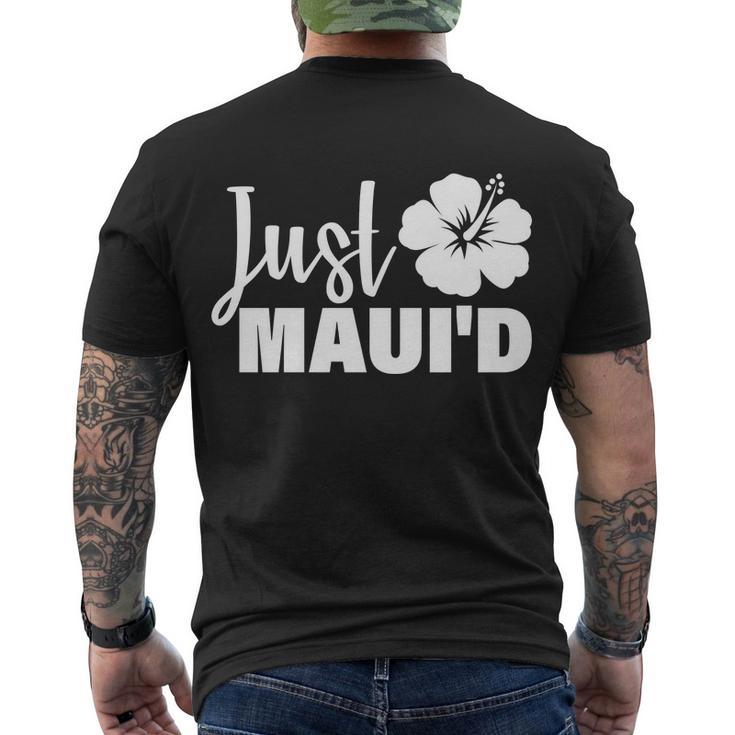 Just Maui&D Men's Crewneck Short Sleeve Back Print T-shirt