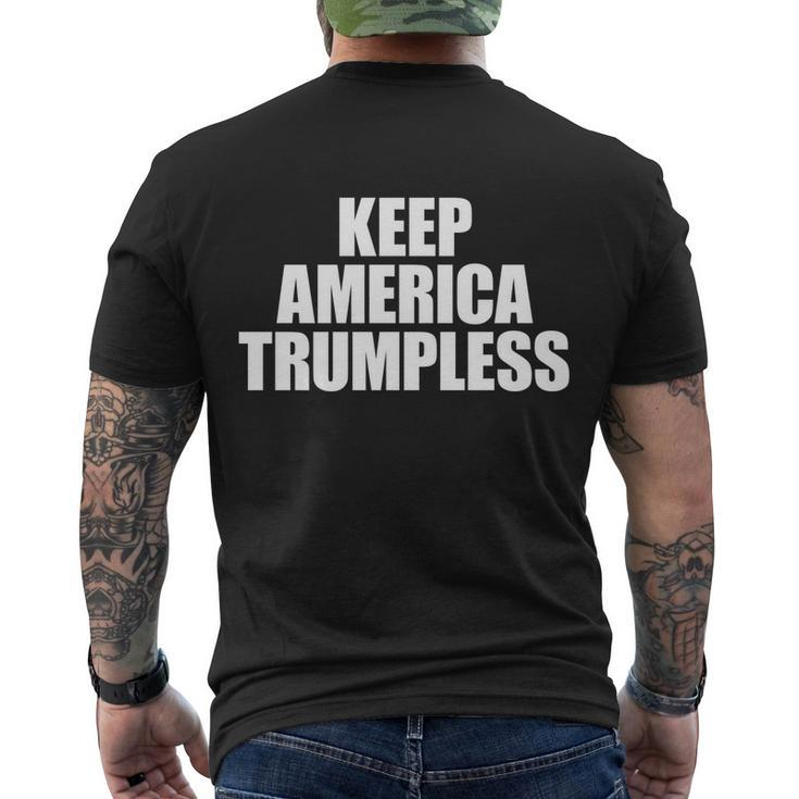 Keep America Trumpless Gift Keep America Trumpless Cool Gift Men's Crewneck Short Sleeve Back Print T-shirt