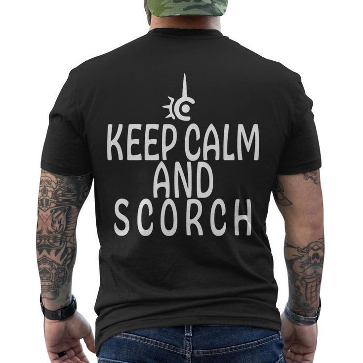 Keep Calm And Scorch Ff14 Red Mage Men's Crewneck Short Sleeve Back Print T-shirt