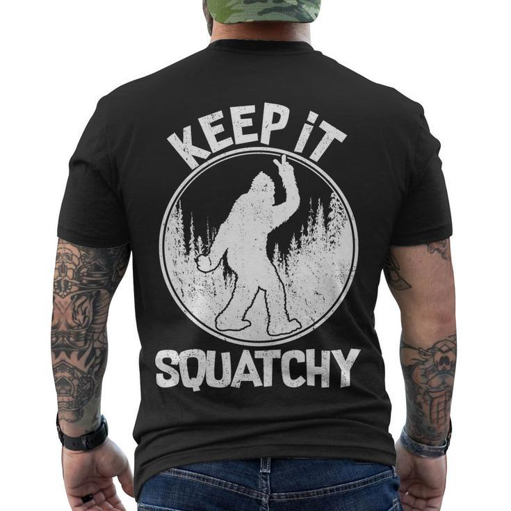 Keep It Squatchy Tshirt Men's Crewneck Short Sleeve Back Print T-shirt