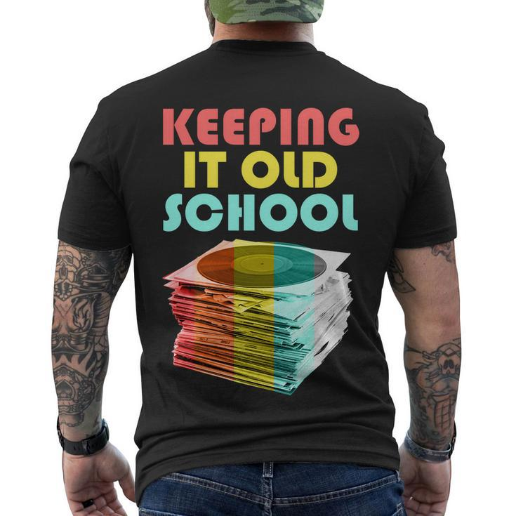 Keeping It Old School Vintage Records Tshirt Men's Crewneck Short Sleeve Back Print T-shirt