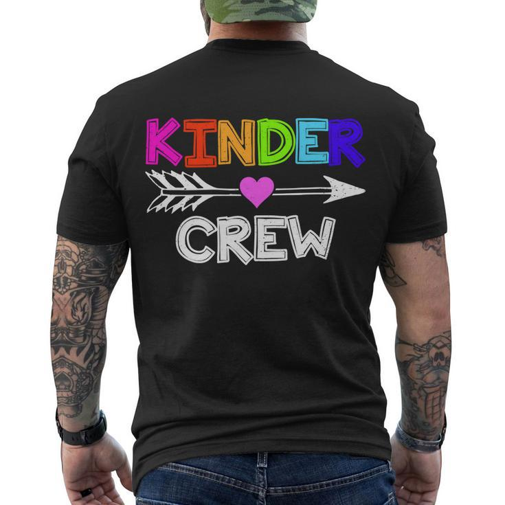 Kinder Crew Kindergarten Teacher Men's Crewneck Short Sleeve Back Print T-shirt