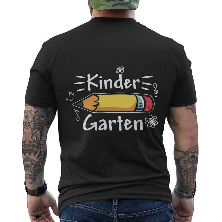Kindergarten Back To School Pencil 100 Days Of School Men's Crewneck Short Sleeve Back Print T-shirt