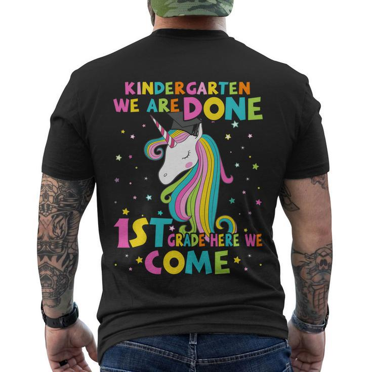 Kindergarten Graduation Magical Unicorn Gift Men's Crewneck Short Sleeve Back Print T-shirt