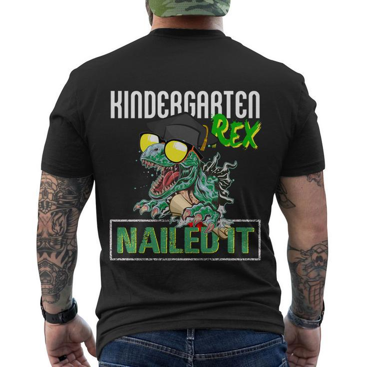 Kindergarten Rex Nailed It Tfunny Giftrex Dinosaur Graduation 2022 Great Gift Men's Crewneck Short Sleeve Back Print T-shirt