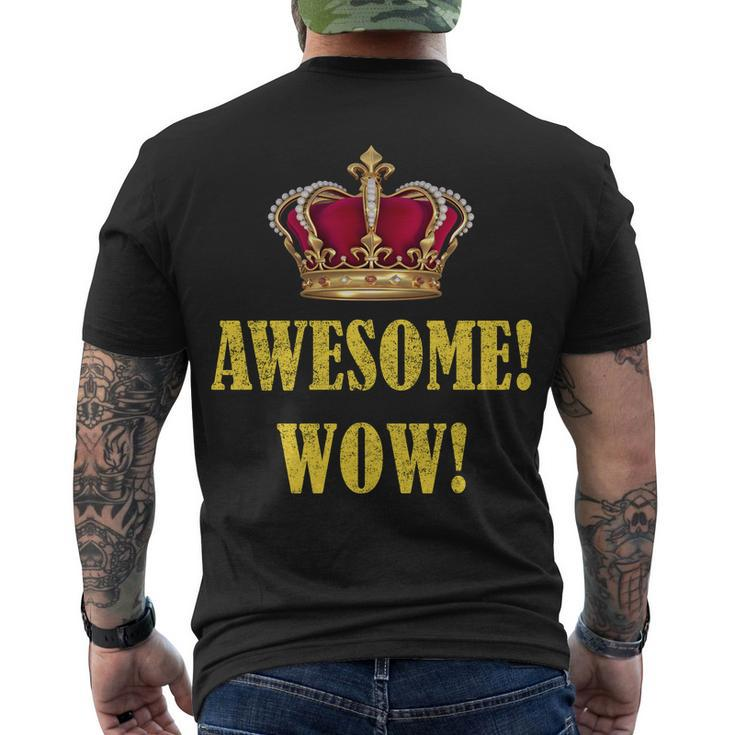 King George Awesome Wow Found Father Hamilton Men's Crewneck Short Sleeve Back Print T-shirt