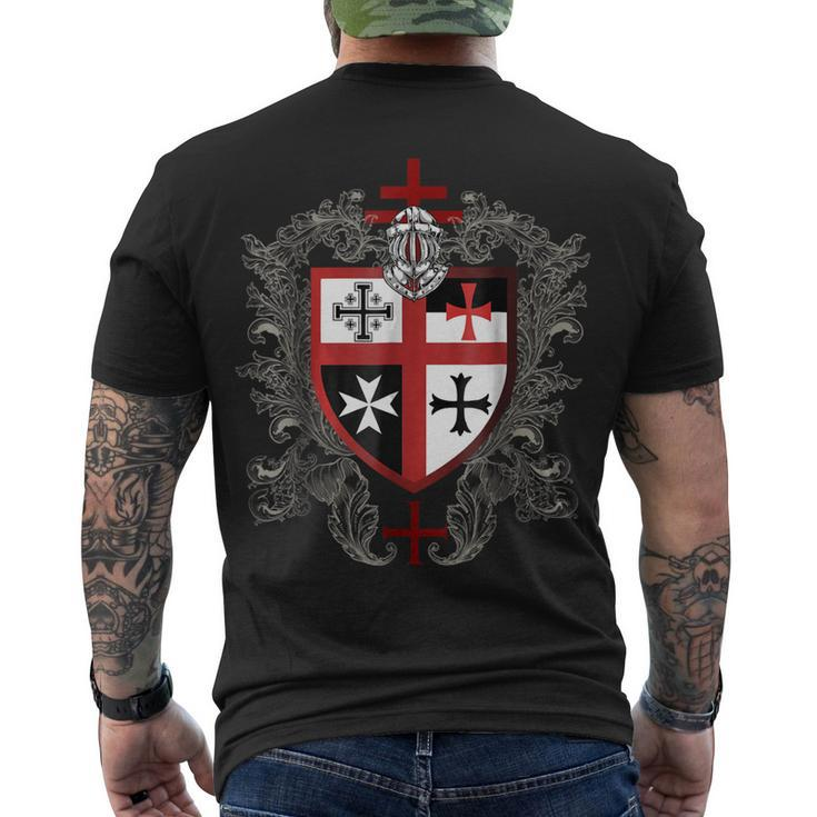 Knight Templar T Shirt - Shield Of The Knight Templar - Knight Templar Store Men's T-shirt Back Print
