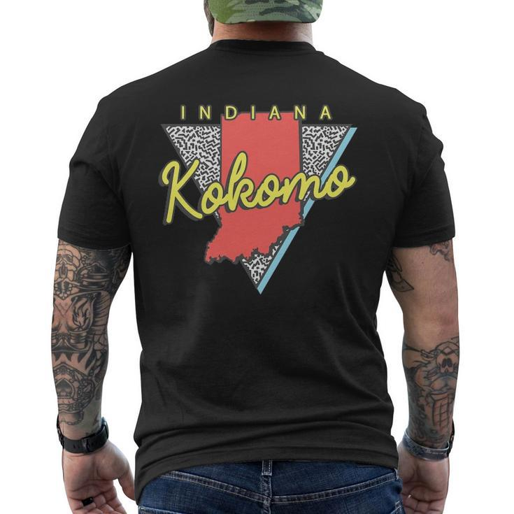 Kokomo Indiana Retro Triangle In City Men's Back Print T-shirt