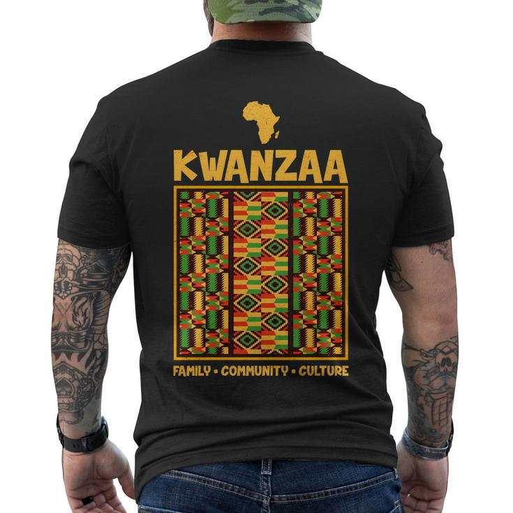 Kwanzaa Family Community Culture Men's Crewneck Short Sleeve Back Print T-shirt