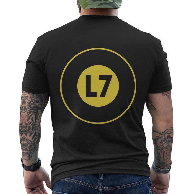 L7 Logo Men's Crewneck Short Sleeve Back Print T-shirt