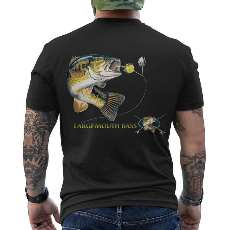 Largemouth Bass Tshirt Men's Crewneck Short Sleeve Back Print T-shirt