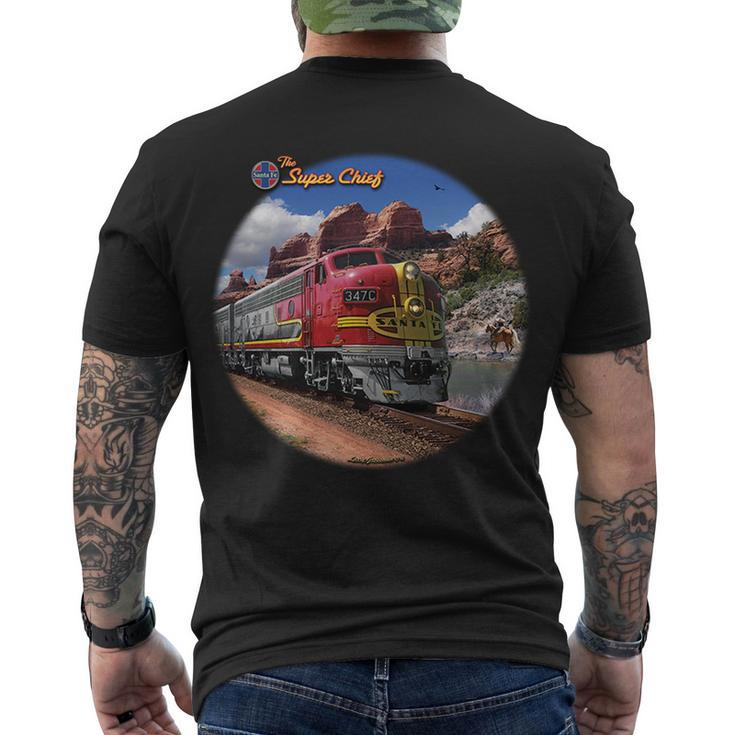 Larry Grossman - Super Chief Train Men's Crewneck Short Sleeve Back Print T-shirt