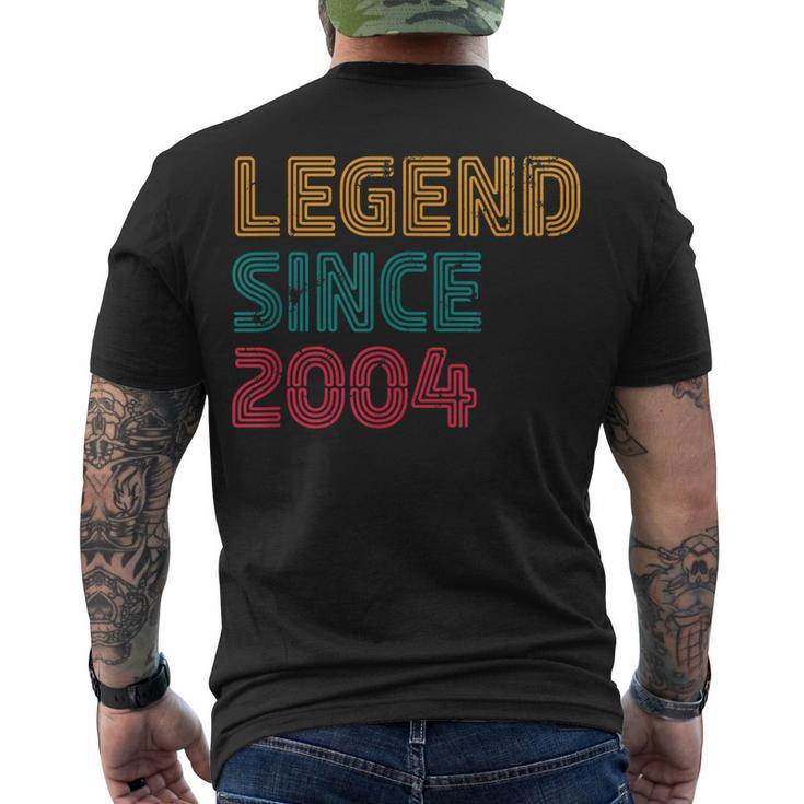 Legend Since 2004 18 Years Old Retro Born 2004 18Th Birthday Men's T-shirt Back Print