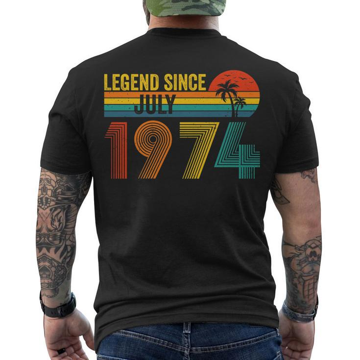Legend Since July 1974 48Th Birthday 48 Years Old Men's T-shirt Back Print