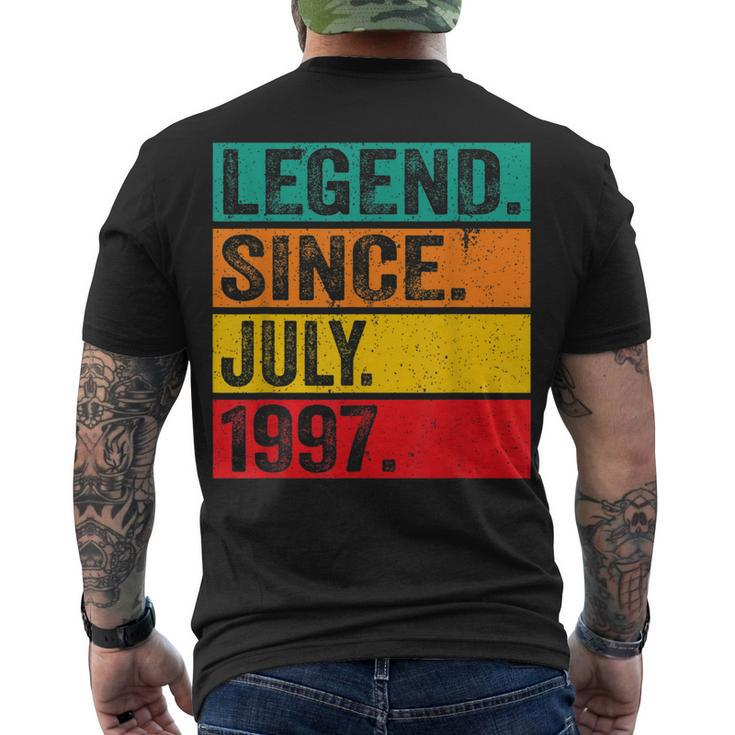 Legend Since July 1997 25Th Birthday 25 Years Old Vintage Men's T-shirt Back Print