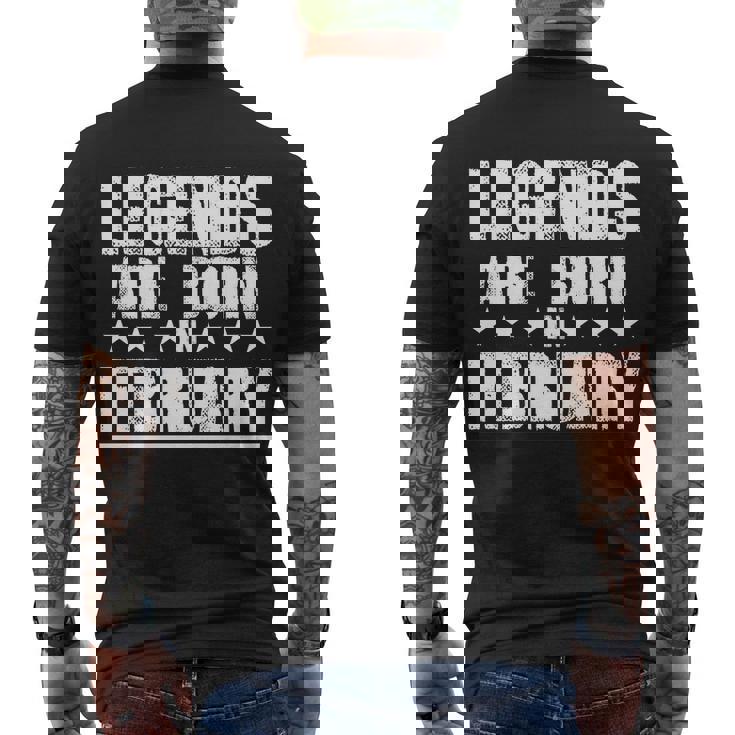 Legends Are Born In February Birthday T-Shirt Men's T-shirt Back Print