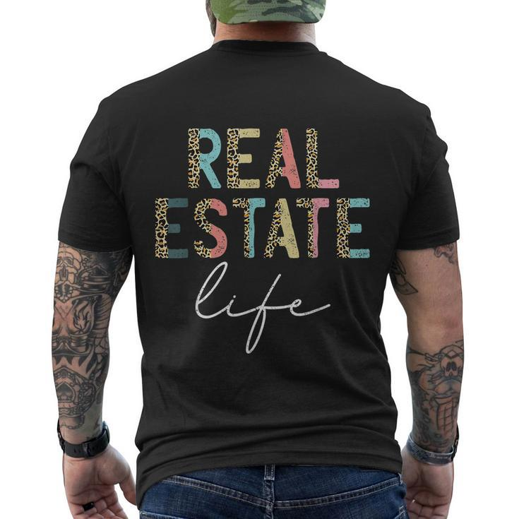 Leopard Real Estate Life Agent Realtor Investor Home Broker Tshirt Men's Crewneck Short Sleeve Back Print T-shirt