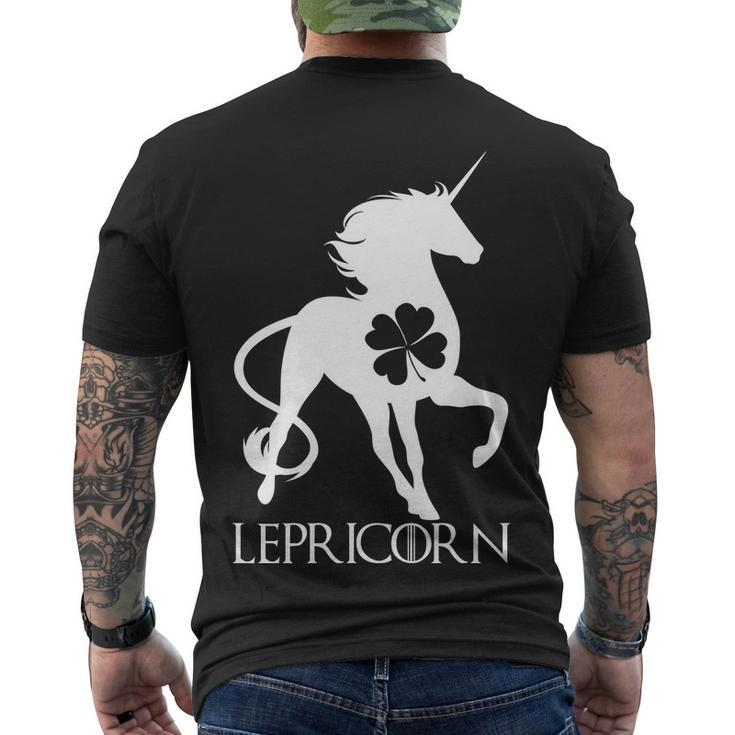 Lepricorn Leprechaun Unicorn St Patricks Day Tshirt Men's Crewneck Short Sleeve Back Print T-shirt