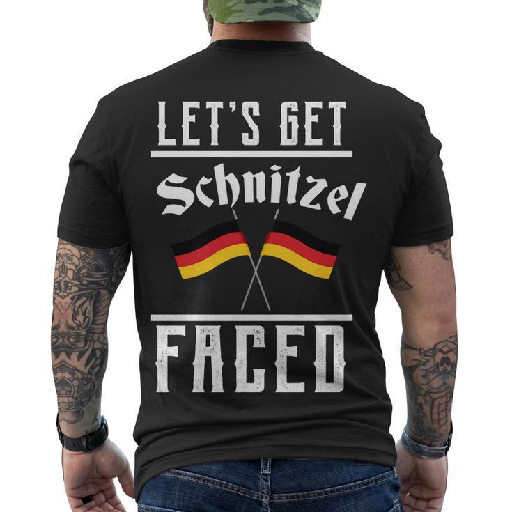 Lets Get Schnitzel Faced Tshirt Men's Crewneck Short Sleeve Back Print T-shirt