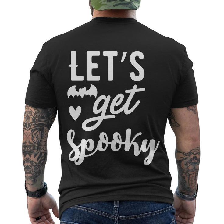 Lets Get Spooky Halloween Quote Men's Crewneck Short Sleeve Back Print T-shirt